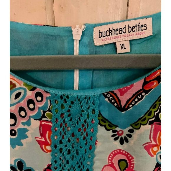 Buckhead Betties Dress | Moroccan Roll Pattern Zippered Back | Woman’s Size XL - Picture 8 of 8